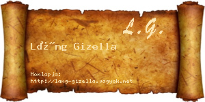 Láng Gizella névjegykártya