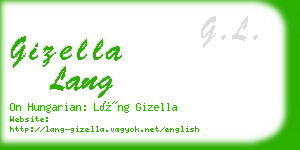 gizella lang business card